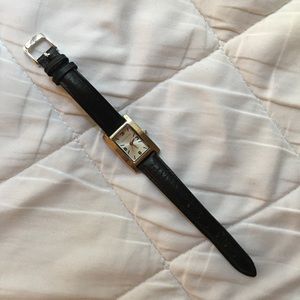 Tommy Hilfiger retro black leather watch